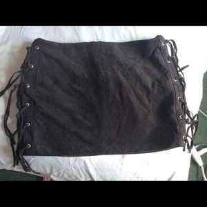 Black fringe skirt